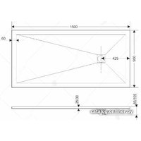 Душевой поддон RGW ST-0159G 150х90