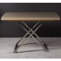 Стол-трансформер Levmar Shift V41/S79 (стекло капучино/опоры нержавеющая сталь)