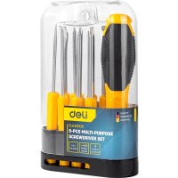 Набор отвертка с битами Deli DL636009 (8 предметов)