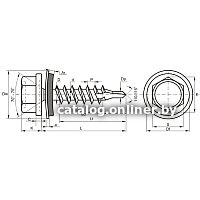 Саморез ЕКТ CV010451M