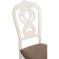 Стул TetChair Andromeda 47x55.5x107 (2шт, дерево гевея/Ivory White/ткань коричневая)