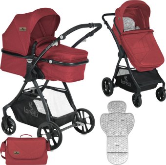 Универсальная коляска Lorelli Starlight (2 в 1, красный)