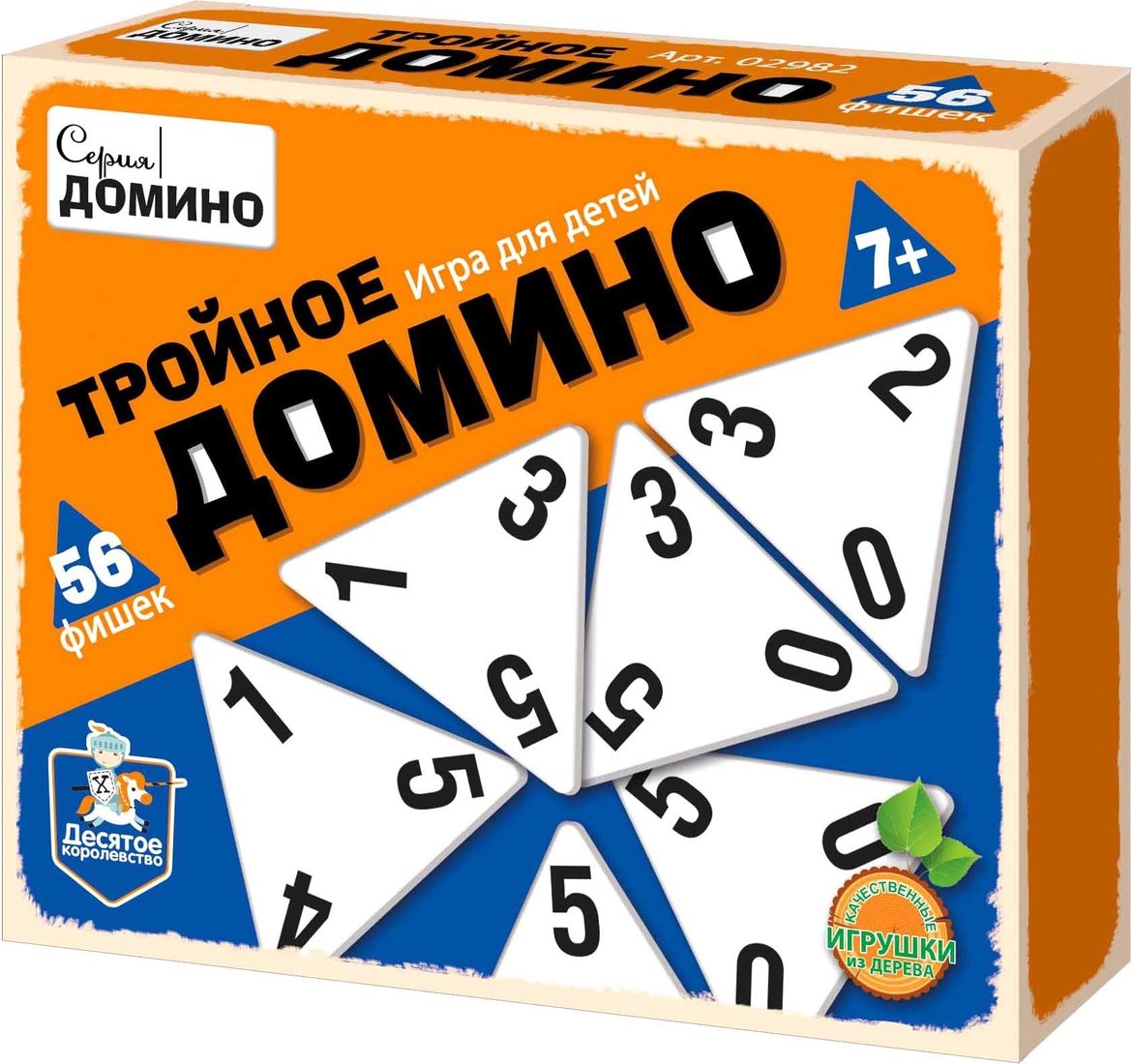

Настольная игра Десятое королевство Деревянное тройное домино 02982
