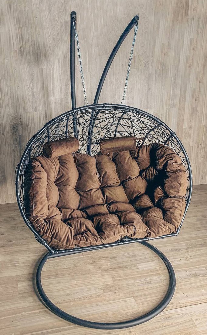 

Подвесное кресло Craftmebel Кокон Дабл (черный/коричневый)