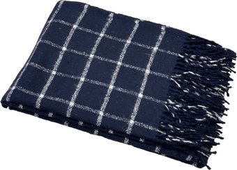 Плед Vladi Палермо Soul 140x200 12991 15S (темно-синий/белый/темно-синий)