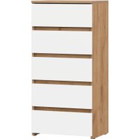 Комод Mio Tesoro Некст 1 5 ящиков (дуб золотой/белый)
