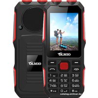 Кнопочный телефон Olmio X02 (черный/красный)