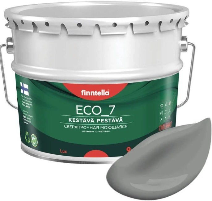 

Краска Finntella Eco 7 Kivia F-09-2-9-FL059 9 л (серо-зеленый)