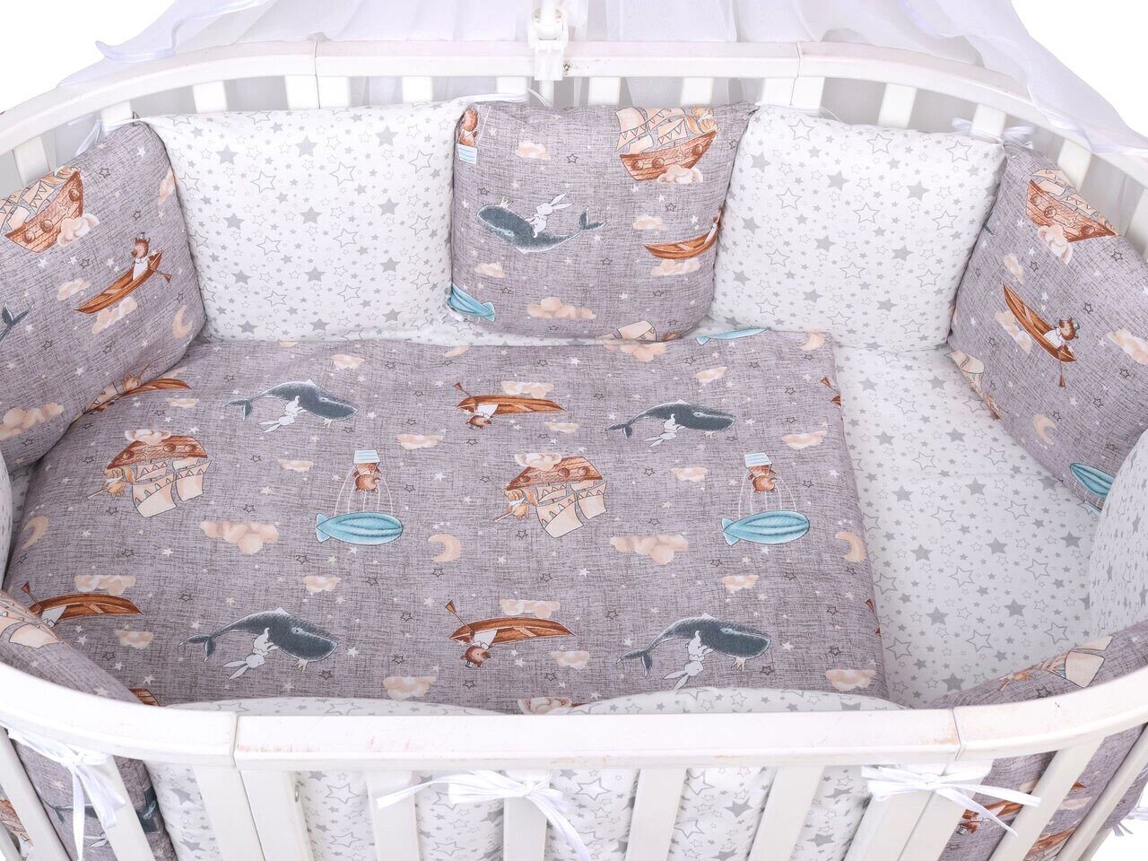 

Постельное белье Amarobaby Путешественники AMARO-3015-Py (15 предметов, серый)