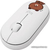 Мышь Logitech M350 Pebble Line Friends Brown (белый)