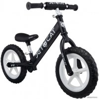 Беговел JetCat 12 Sport SLT EVA (черный, белые колеса)