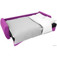 Диван Лига диванов Сатурн 101029 (микровельвет, черный/фиолетовый)