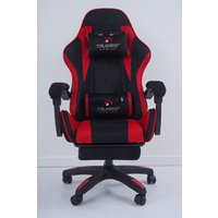 Игровое (геймерское) кресло Calviano 1584 (велюр, черный/красный)