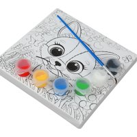 Набор для рисования MultiArt Холст для росписи Щенок с розочкой CANV15X15-118886