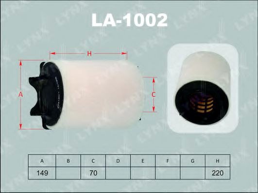 

Воздушный фильтр LynxAuto LA1002
