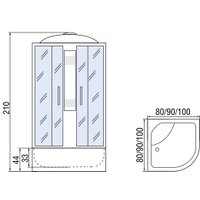 Душевая кабина Мономах 90/44 С МЗ в Борисове