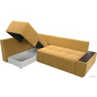 Угловой диван Mebelico Амадэус 109691 (левый, микровельвет, желтый)