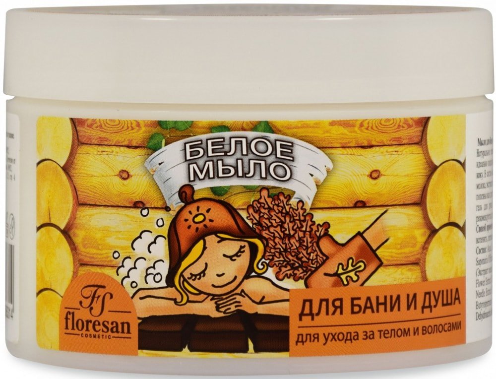 

Floresan Мыло натуральное таежное белое 450 г