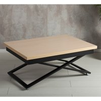 Стол-трансформер Levmar Apollo D31/S53 (выбеленный дуб/черные опоры)