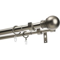 Карниз для штор Sundays Home Тиффани Раздвижной 25/28мм 2-х рядный (сатин, 2-3.6м)