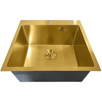 Кухонная мойка Stellar Decor S5550GL-D (золото)