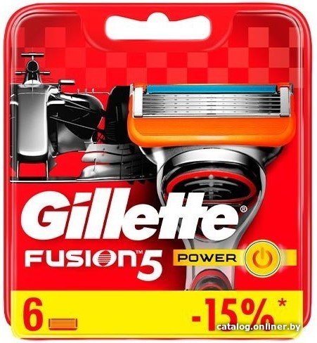 Сменные кассеты для бритья Gillette Fusion5 Power (6 шт) 7702018509928