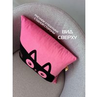 Декоративная подушка Matex Meow. Chubby 62-042 (светло-розовый/черный)