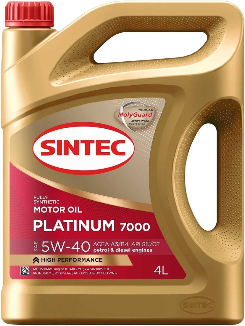 Моторное масло Sintec Platinum 7000 5W-40 4л