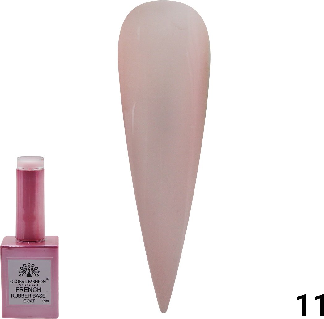

Основа Global Fashion Rubber Base Coat French (тон 11) 15 мл