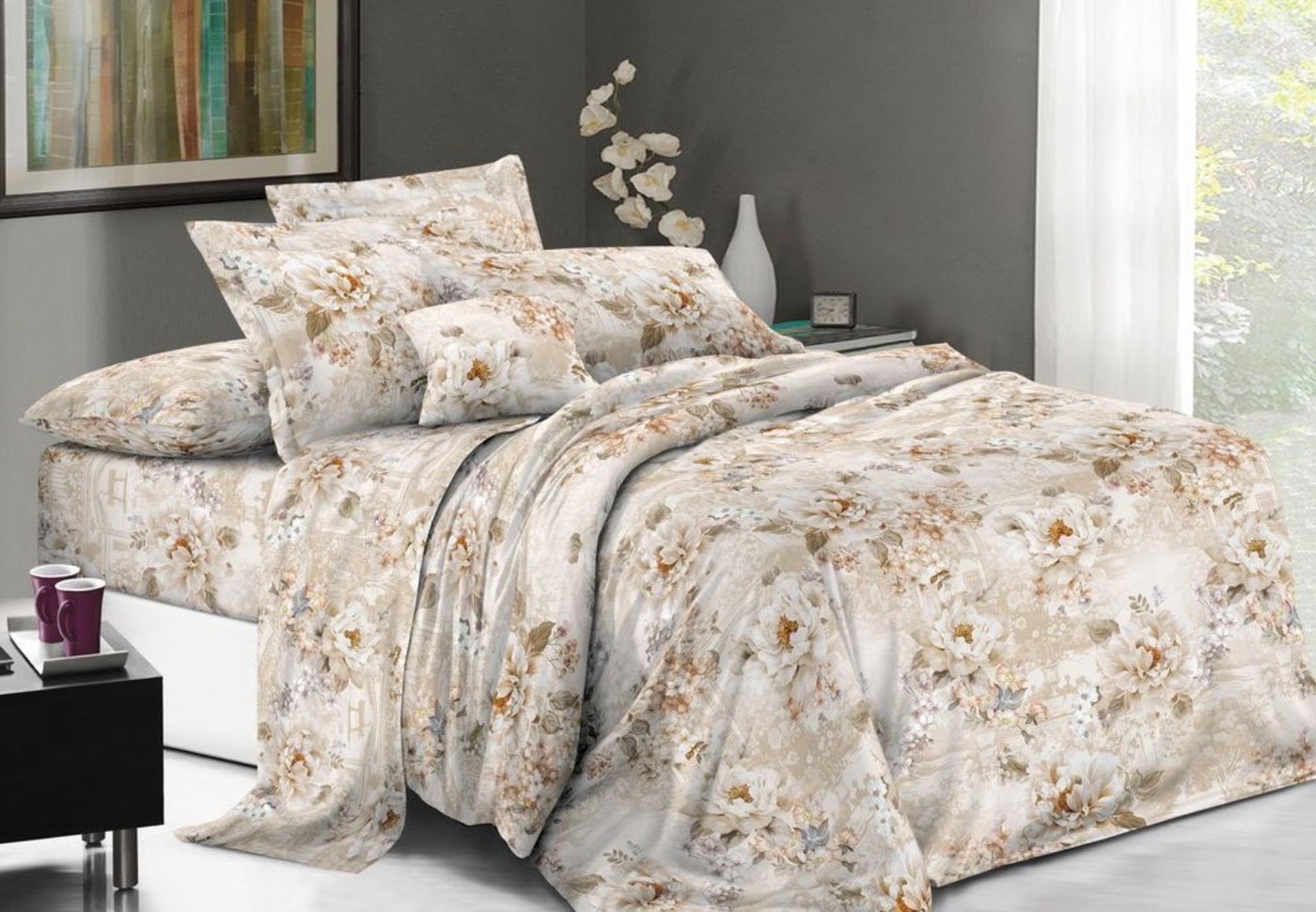 

Постельное белье Бояртекс № 4011 (L) 2сп с европростыней (бязь)