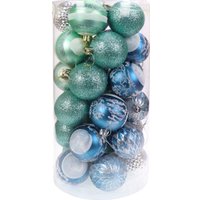 Елочная игрушка Miland Праздник в голубых оттенках НУ-4203 (30шт, 6см)