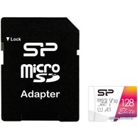 Карта памяти Silicon-Power Elite microSDXC SP128GBSTXBV1V20SP 128GB (с адаптером)