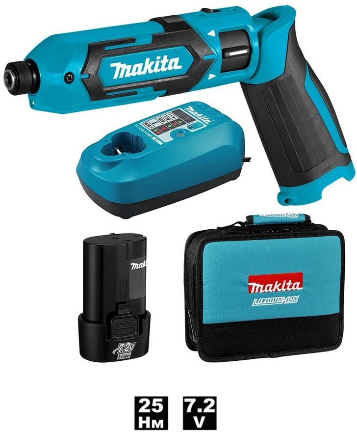 

Электроотвертка Makita TD022DSE (с 1-м АКБ, кейс)