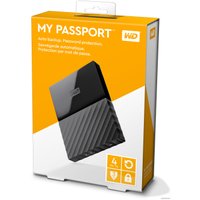 Внешний накопитель WD My Passport 4TB [WDBUAX0040BBK]