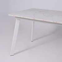 Кухонный стол Lepremo AV 1209/1 МДФ раздвижной 1200-1600x800 (Азул Оникс/белый)