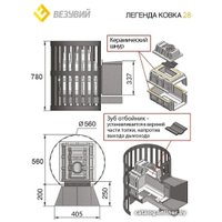 Банная печь Везувий Легенда Ковка 28 (217)