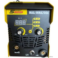 Сварочный инвертор Super Prowell MAG/MMA 200А (1 кг, без газа, съемный рукав)