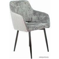 Стул с подлокотниками Бюрократ KF-7 (серый Light 19 гусиная лапка/черный)