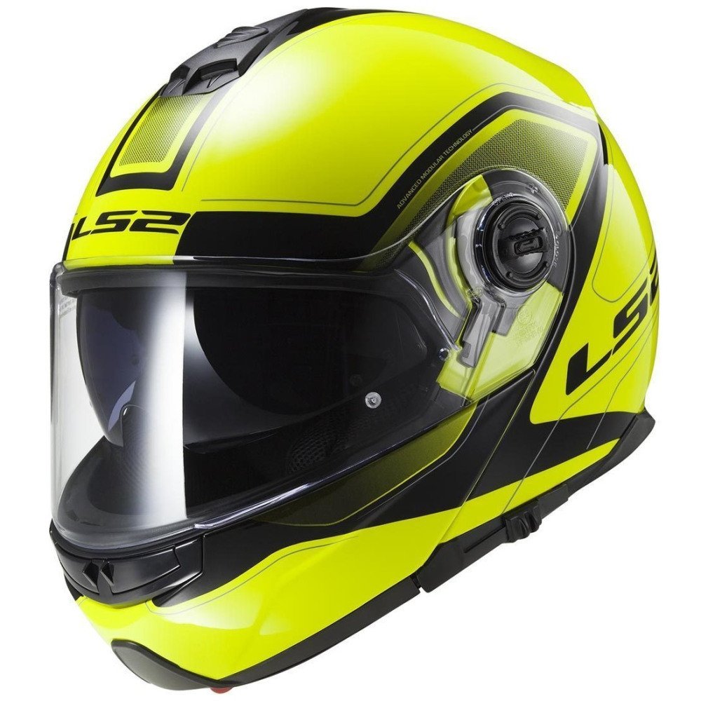 

Мотошлем LS2 FF325 Strobe Electric Snow Civik (XL, желто-черный глянцевый)