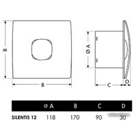 Осевой вентилятор CATA Silentis 12
