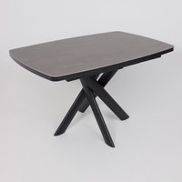 Кухонный стол Мамадома Leonel-130 раздвижной 130-165х85 (68 indigo grey st cer/черный)