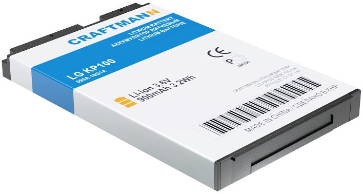 

Аккумулятор для телефона Craftmann C1.01.141 (совместим с LG LGIP-430A)