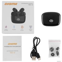 Наушники Digma TWS-19 (черный)