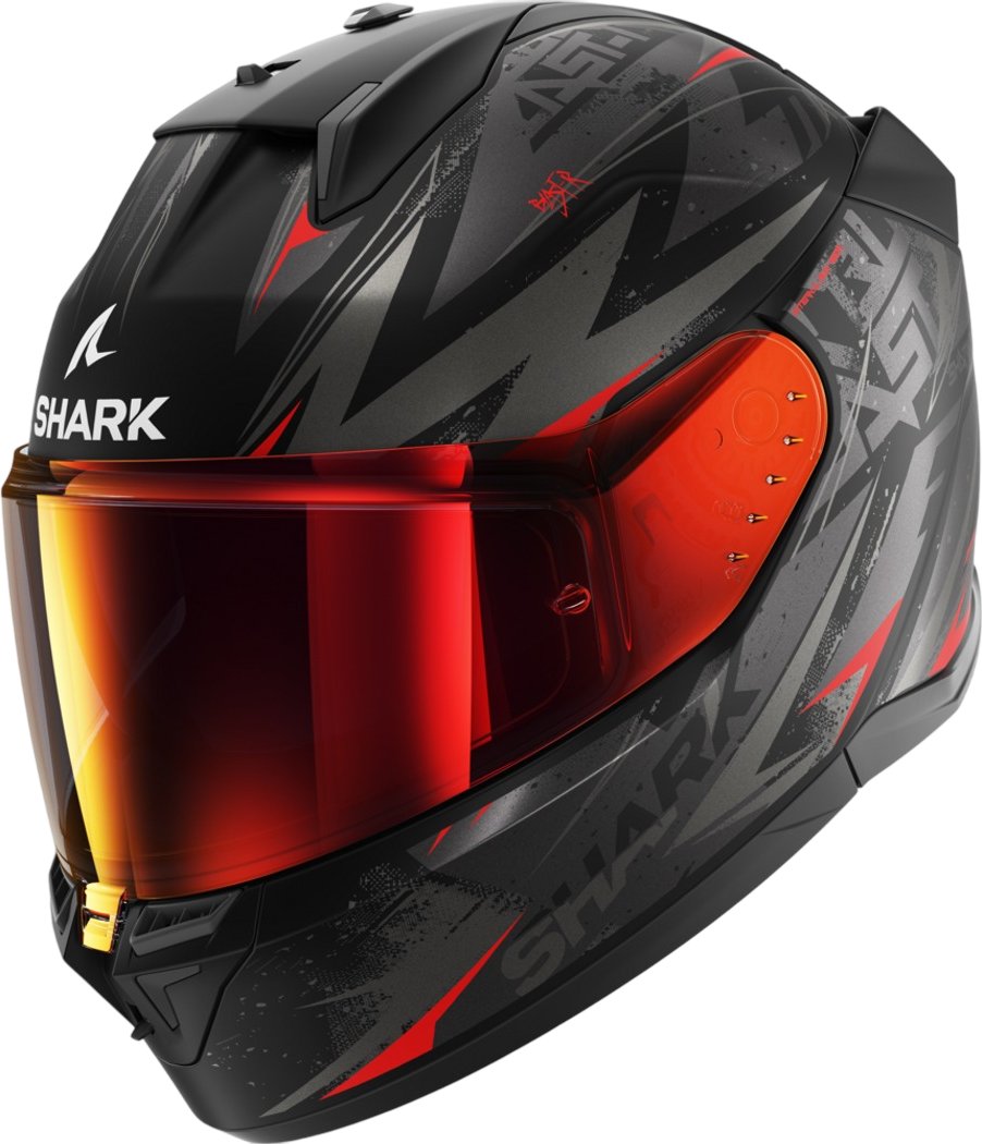 Мотошлем Shark D-Skwal 3 Blast-R (р. XL, черный/серый/красный)