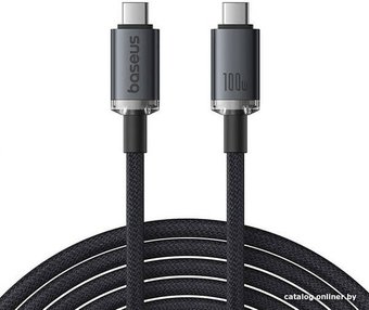 Кабель Baseus Crystal Shine USB3.2 Full-Featured Fast-Charging 100W USB Type-C - USB Type-C (1.5 м, черный)