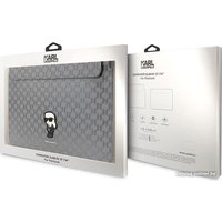 Чехол CG Mobile Karl Lagerfeld Saffiano Sleeve Monogram NFT Karl Ikonik KLCS14SAKHPKG 13/14" (серебристый)