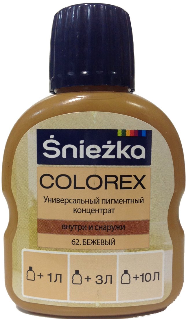 

Колеровочная краска Sniezka Colorex 0.1 л (№62, бежевый)