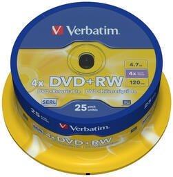 

DVD+RW диск Verbatim 4.7Gb 4x 43489 (25 шт.)