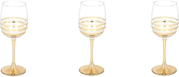 

Набор бокалов для вина Glasstar Line Gold LNK224-8166-11 (3 шт)