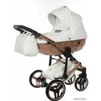 Универсальная коляска Junama Glow V2 (2 в 1, белый/матовая медь)